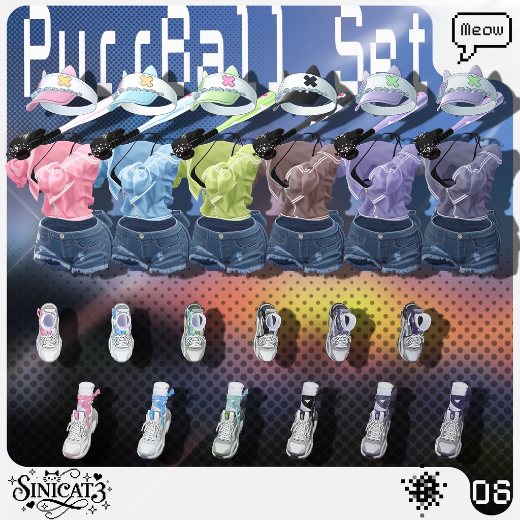✨セール中✨𝐒.𝐂𝟔 【O₂ Series】19 Avatars⚾ PurrBall Set⚾