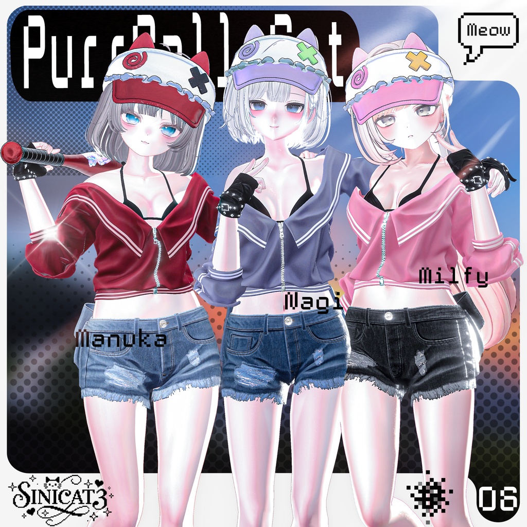 ✨セール中✨𝐒.𝐂𝟔 【O₂ Series】19 Avatars⚾ PurrBall Set⚾