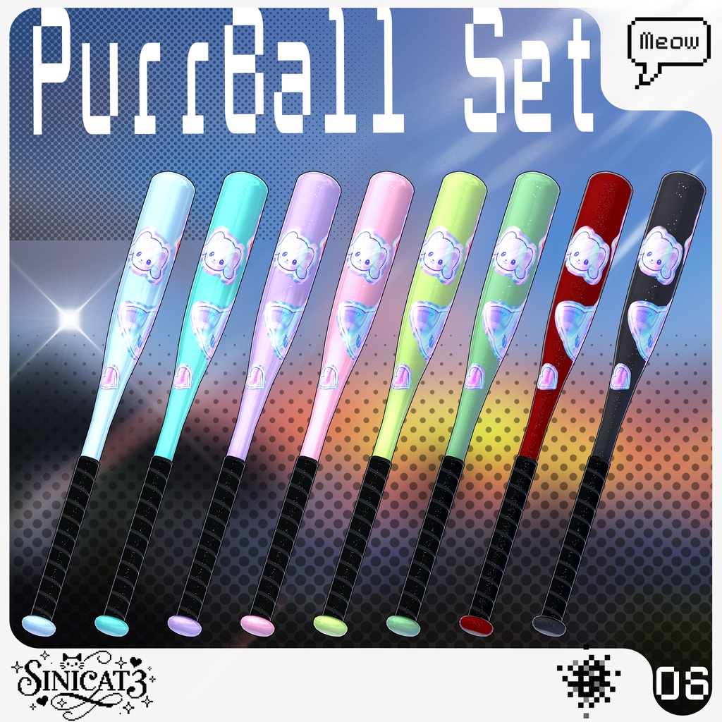 ✨セール中✨𝐒.𝐂𝟔 【O₂ Series】19 Avatars⚾ PurrBall Set⚾