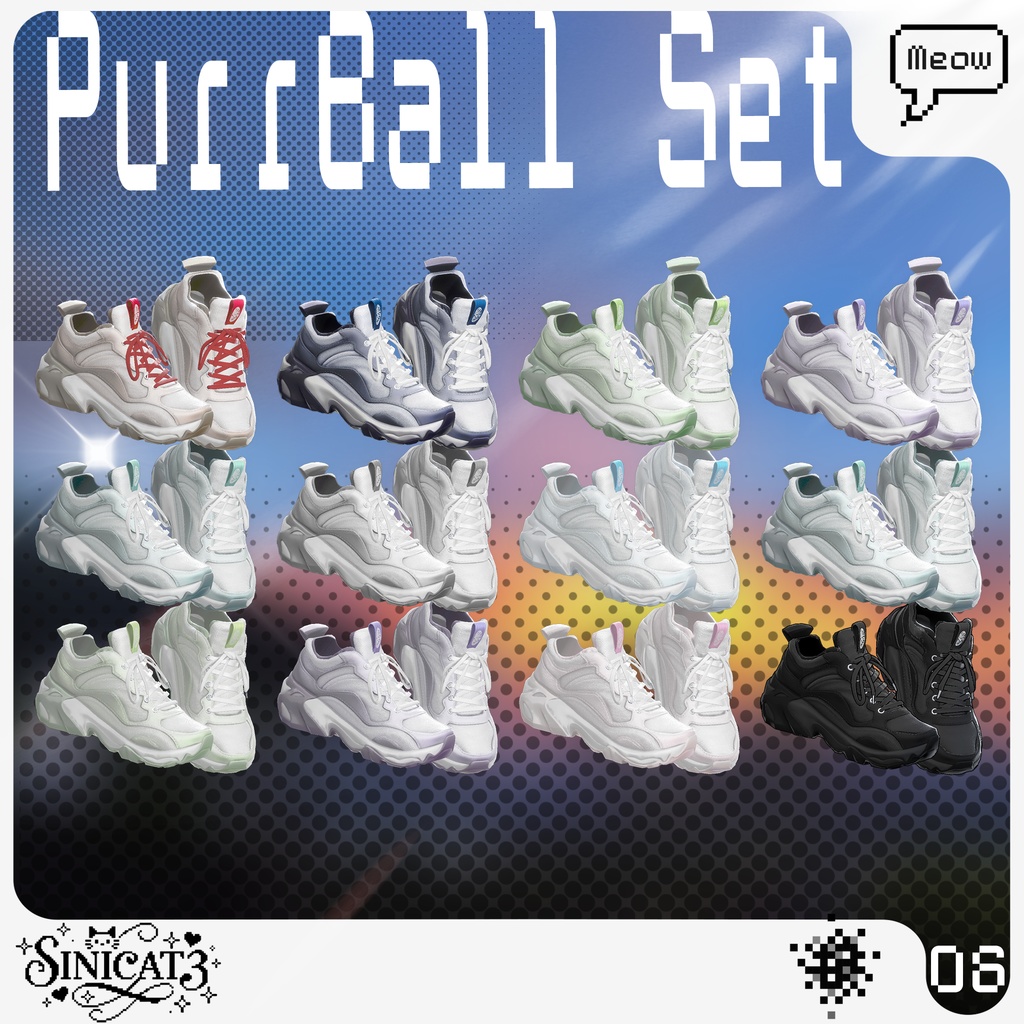 ✨セール中✨𝐒.𝐂𝟔 【O₂ Series】19 Avatars⚾ PurrBall Set⚾