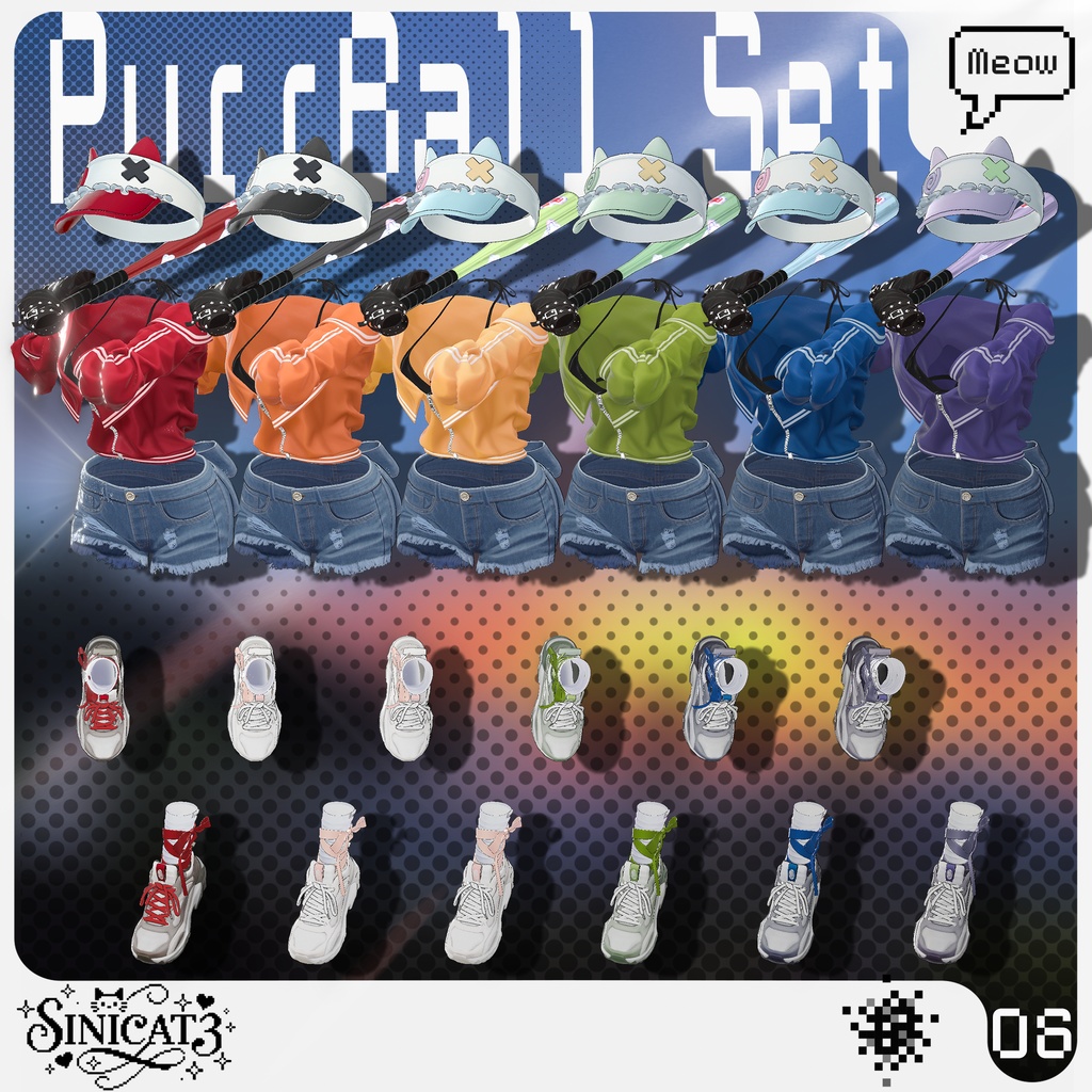 ✨セール中✨𝐒.𝐂𝟔 【O₂ Series】19 Avatars⚾ PurrBall Set⚾