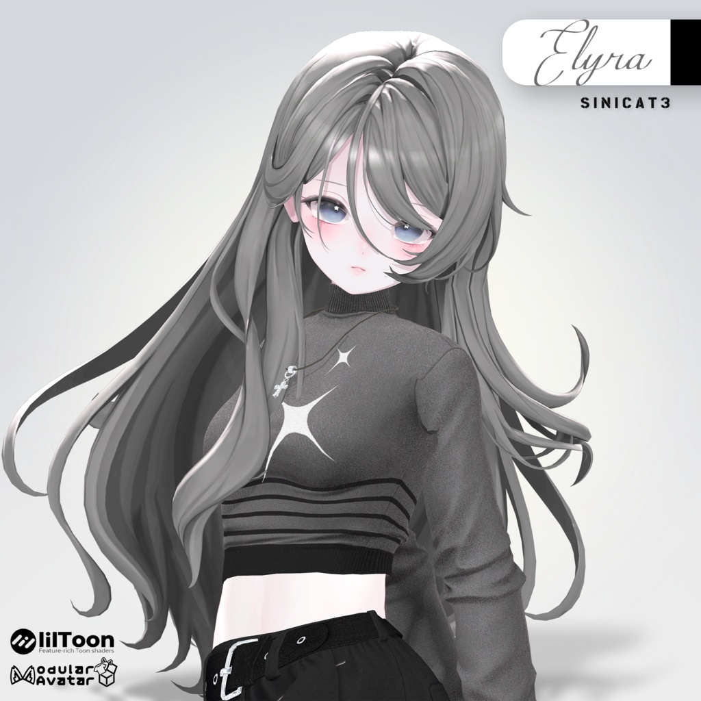 𝐒.𝐂𝟒 【19アバター対応 VRC Hair】🤍 Elyra 🤍
