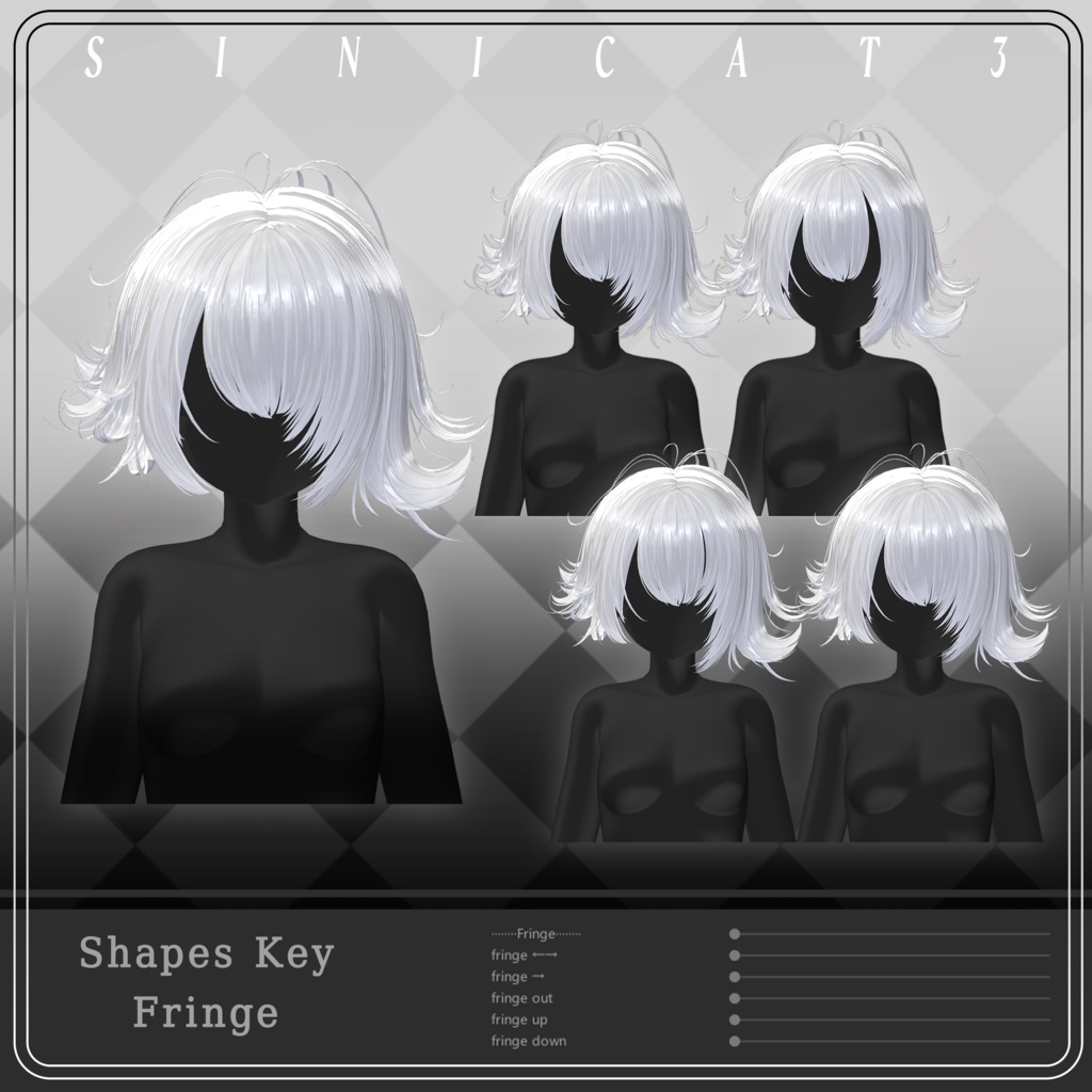 ✨発売記念セール中✨🤍𝐒.𝐂𝟒 【16アバター対応 VRC Hair】 Fadein🤍