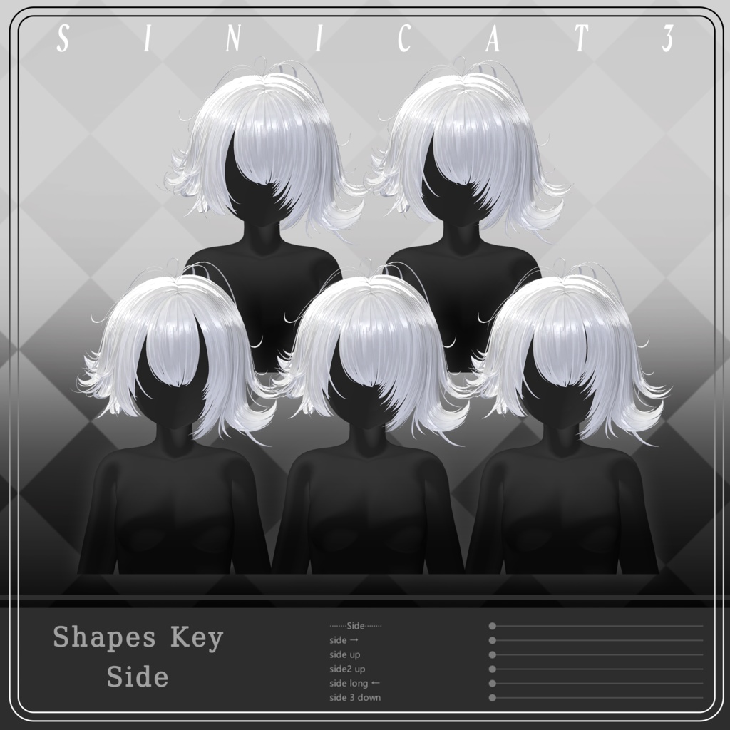 ✨発売記念セール中✨🤍𝐒.𝐂𝟒 【16アバター対応 VRC Hair】 Fadein🤍