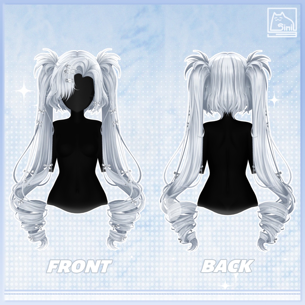 ✨発売記念セール中✨🤍𝐒.𝐂𝟎𝟓 【18アバター対応 VRC Hair】 Nebula Twist🤍