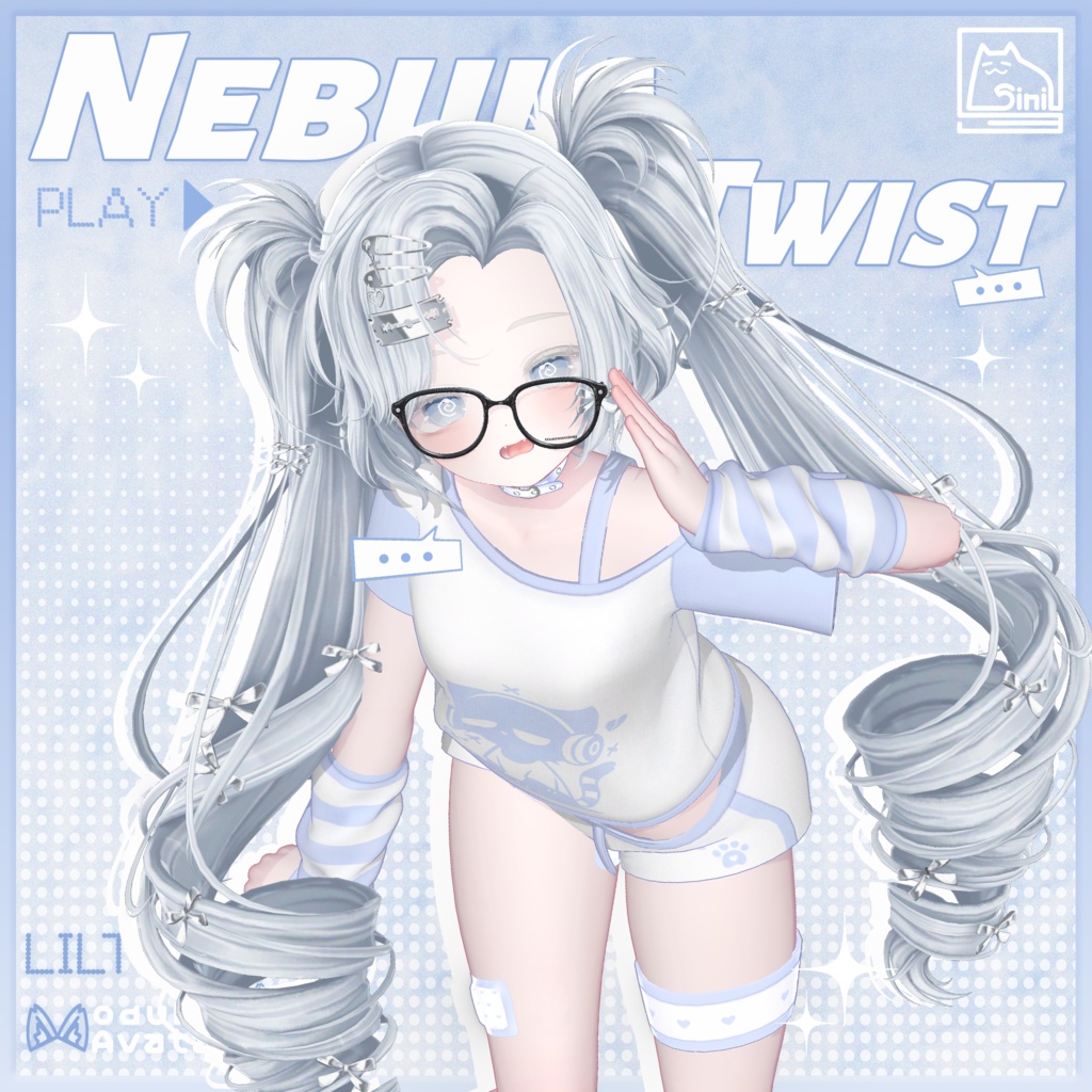 ✨発売記念セール中✨🤍𝐒.𝐂𝟎𝟓 【18アバター対応 VRC Hair】 Nebula Twist🤍
