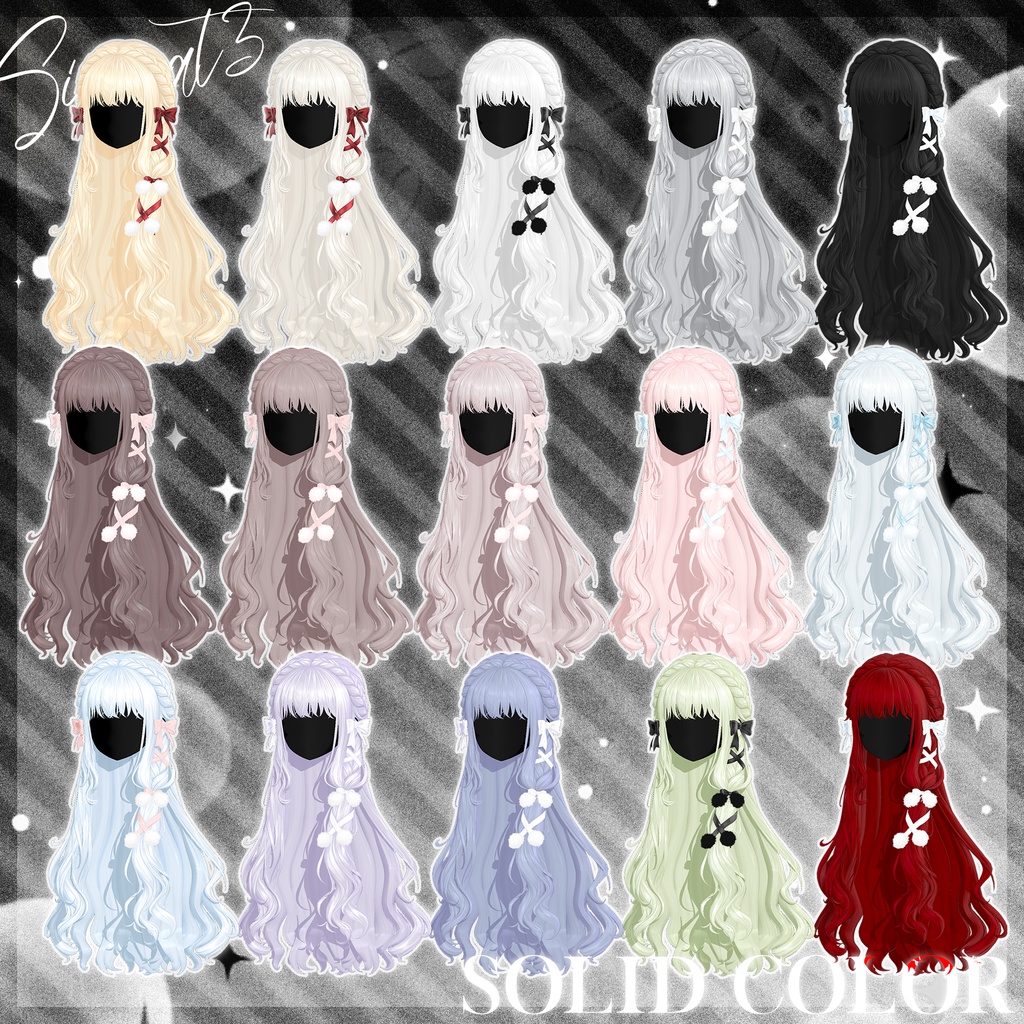 ✨発売記念セール中✨𝐒.𝐂𝟔【18アバター対応 VRC Hair】🤍Noéliat🤍