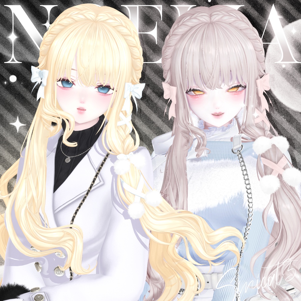 ✨発売記念セール中✨𝐒.𝐂𝟔【18アバター対応 VRC Hair】🤍Noéliat🤍