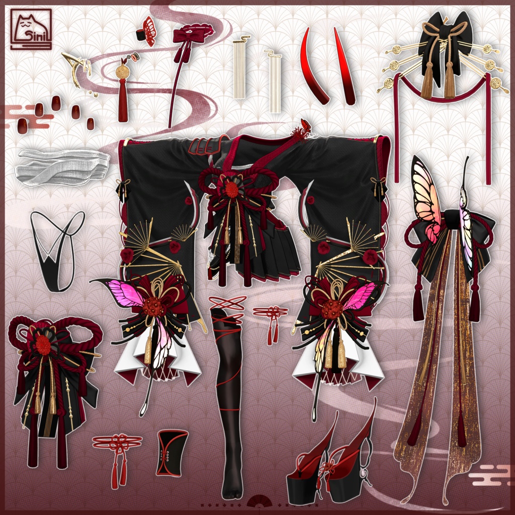 ð.ð ðð ã20 Avatarsã ð€Yokai Butterfly Kimonoð€