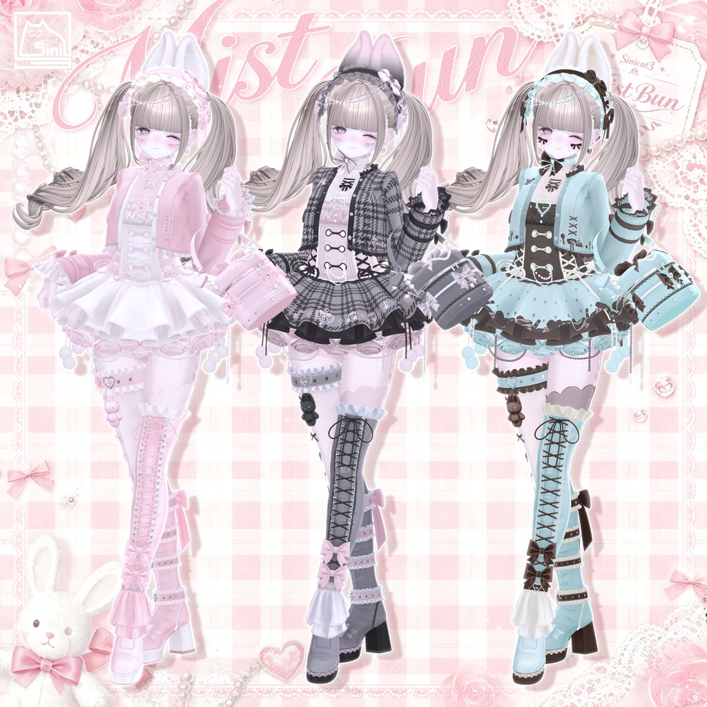 ✨セール中✨ 𝐒.𝐂.𝟑𝟑 【24 Avatars】🤍Mist Bun 🤍