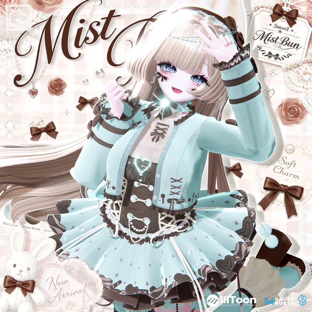 ✨セール中✨ 𝐒.𝐂.𝟑𝟑 【24 Avatars】🤍Mist Bun 🤍