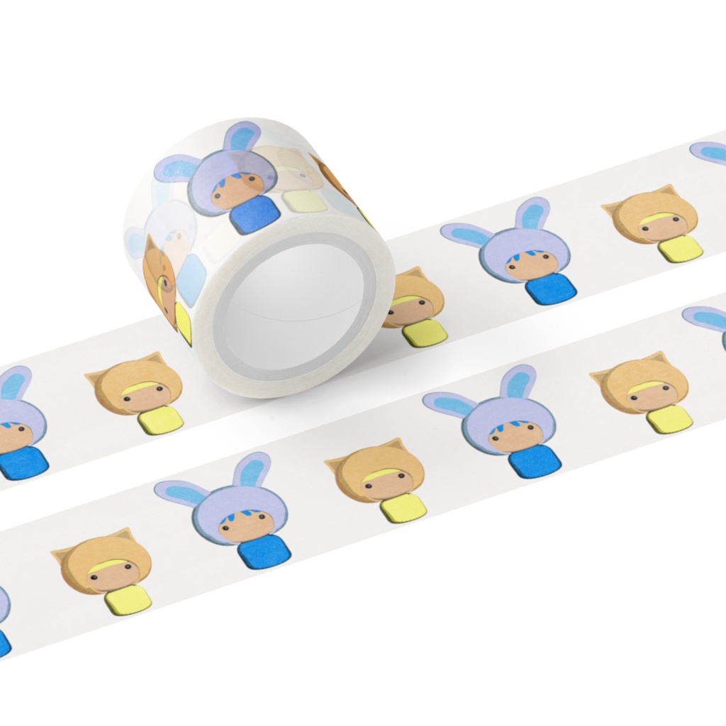 こけしくんとこけしちゃんのマスキングテープ