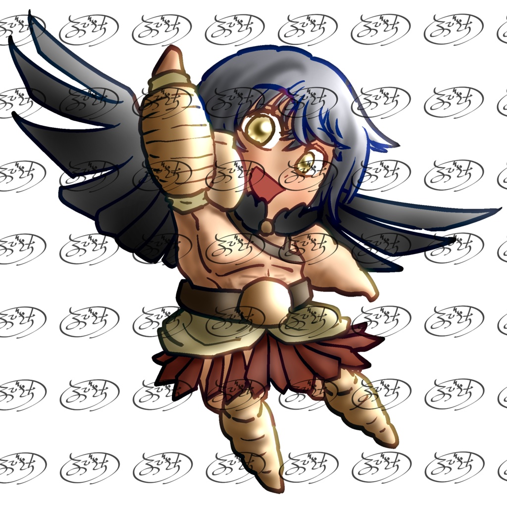 イラスト素材　立ち絵　グラディエーター 　SDキャラ