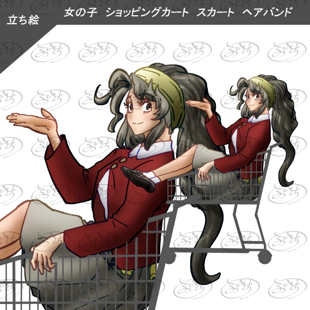 ショッピングカートと女の子