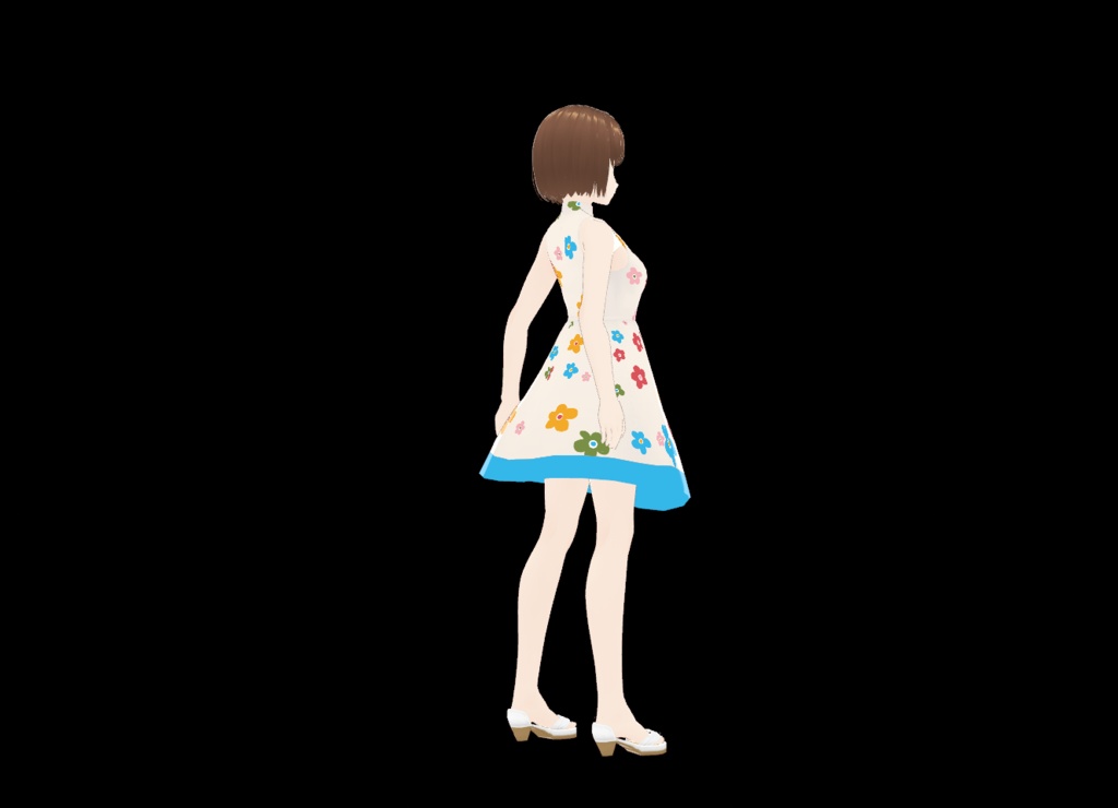 レトロワンピース VRoid用テクスチャ 5色セット