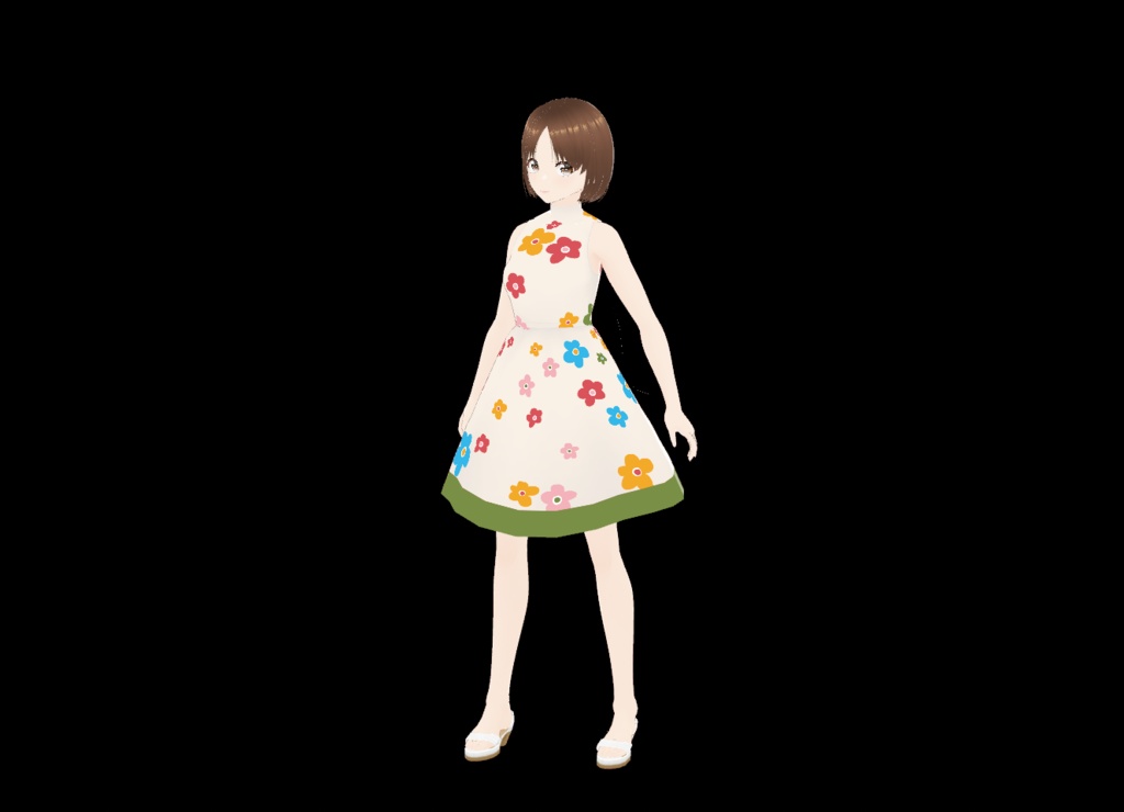レトロワンピース VRoid用テクスチャ 5色セット