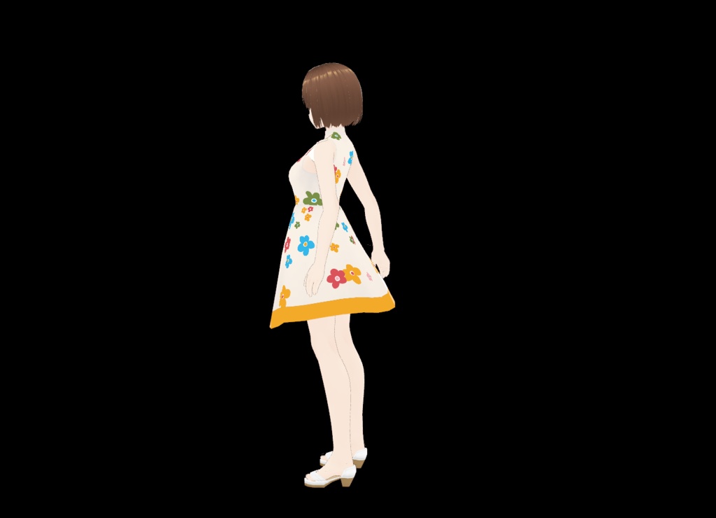 レトロワンピース VRoid用テクスチャ 5色セット