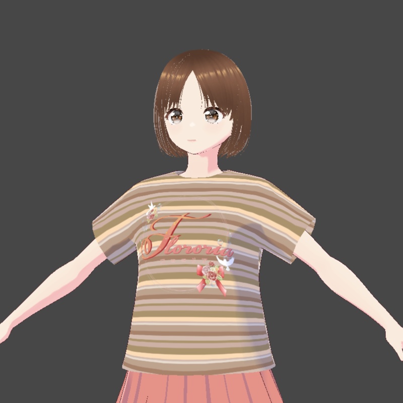 無料 froroliaロゴ入りTシャツ VRoid用テクスチャ