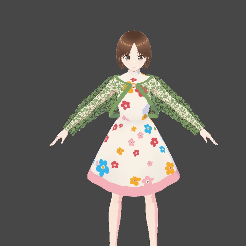 レースボレロ VRoid用 vroidcustomitem 4色セット+おまけブローチ