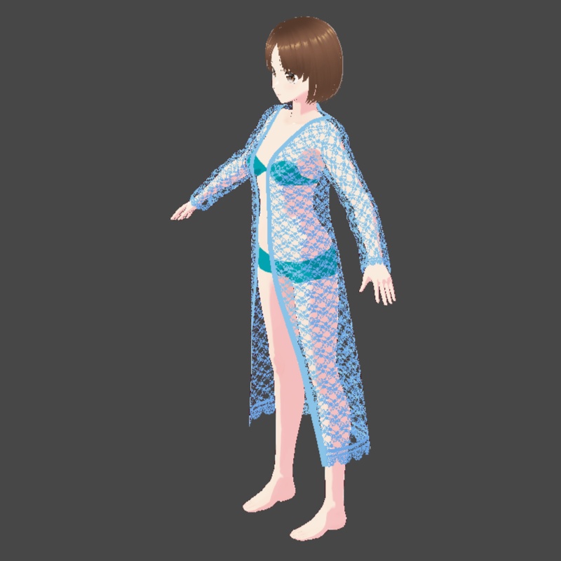 レースロングカーディガン VRoid用 vroidcustomitem 7色セット