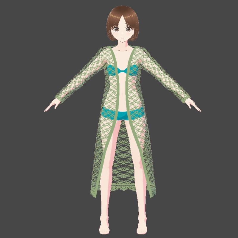 レースロングカーディガン VRoid用 vroidcustomitem 7色セット