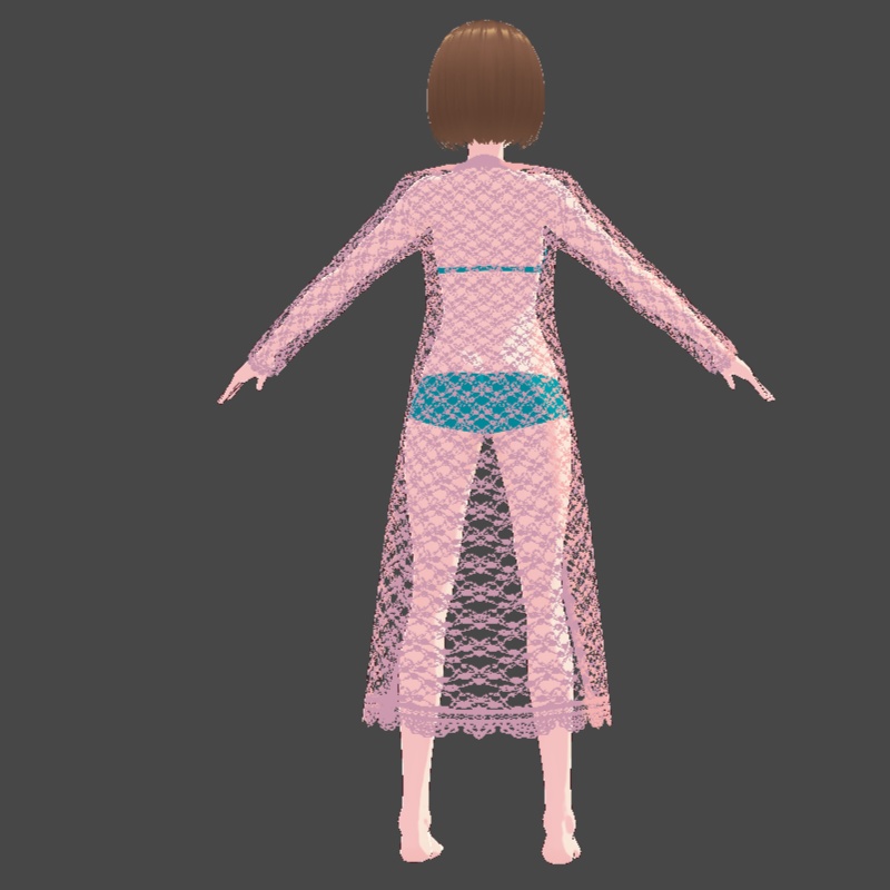 レースロングカーディガン VRoid用 vroidcustomitem 7色セット