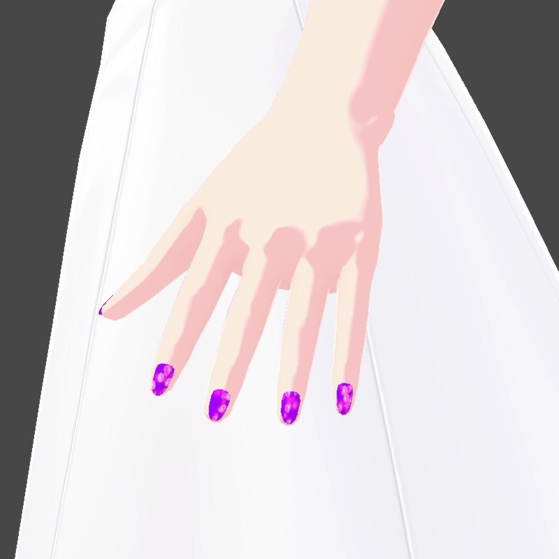 ネイル VRoid用テクスチャ 7色セット №3