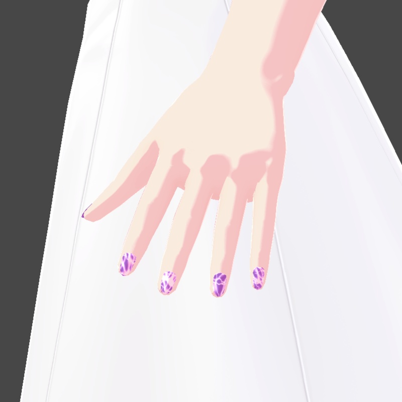 ネイル VRoid用テクスチャ 7色セット №6