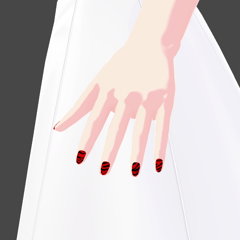 ネイル VRoid用テクスチャ 7色セット №8