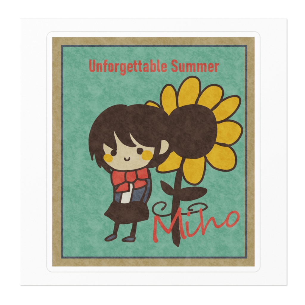 みほちゃんヴィンテージ風ステッカー