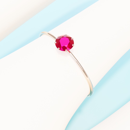 指輪 ルビーのジェムリング ローポリ .blend .fbx VRchat 3Ⅾモデル No.001