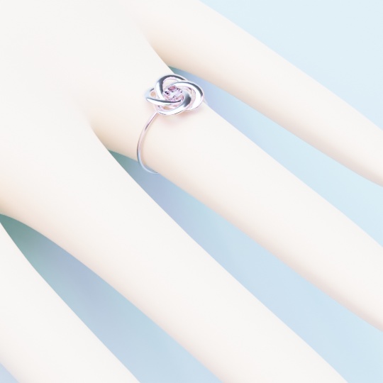 指輪 お花のダイヤモンドリング　 ローポリ .blend .fbx VRchat  ３Ⅾモデル No.012
