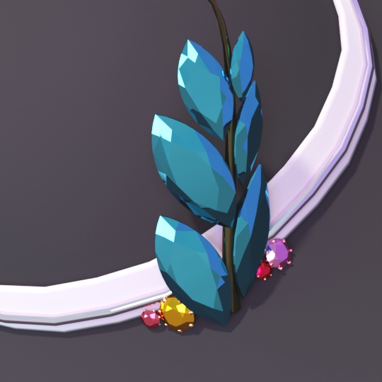 ジュエリー付き女優帽 ローポリ .blend .fbx VRchat 3Ⅾモデル No.501