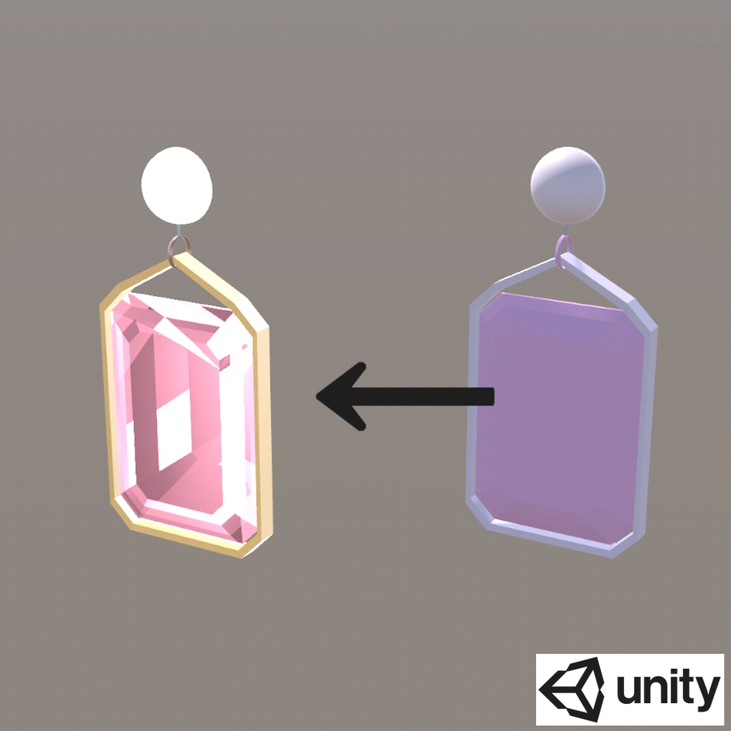 【VRchat想定】マテリアル40種セット 宝石・貴金属・パール Unity用