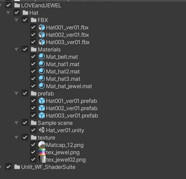 【VRchat想定・汎用】シェイプキー入りハット3種セット
