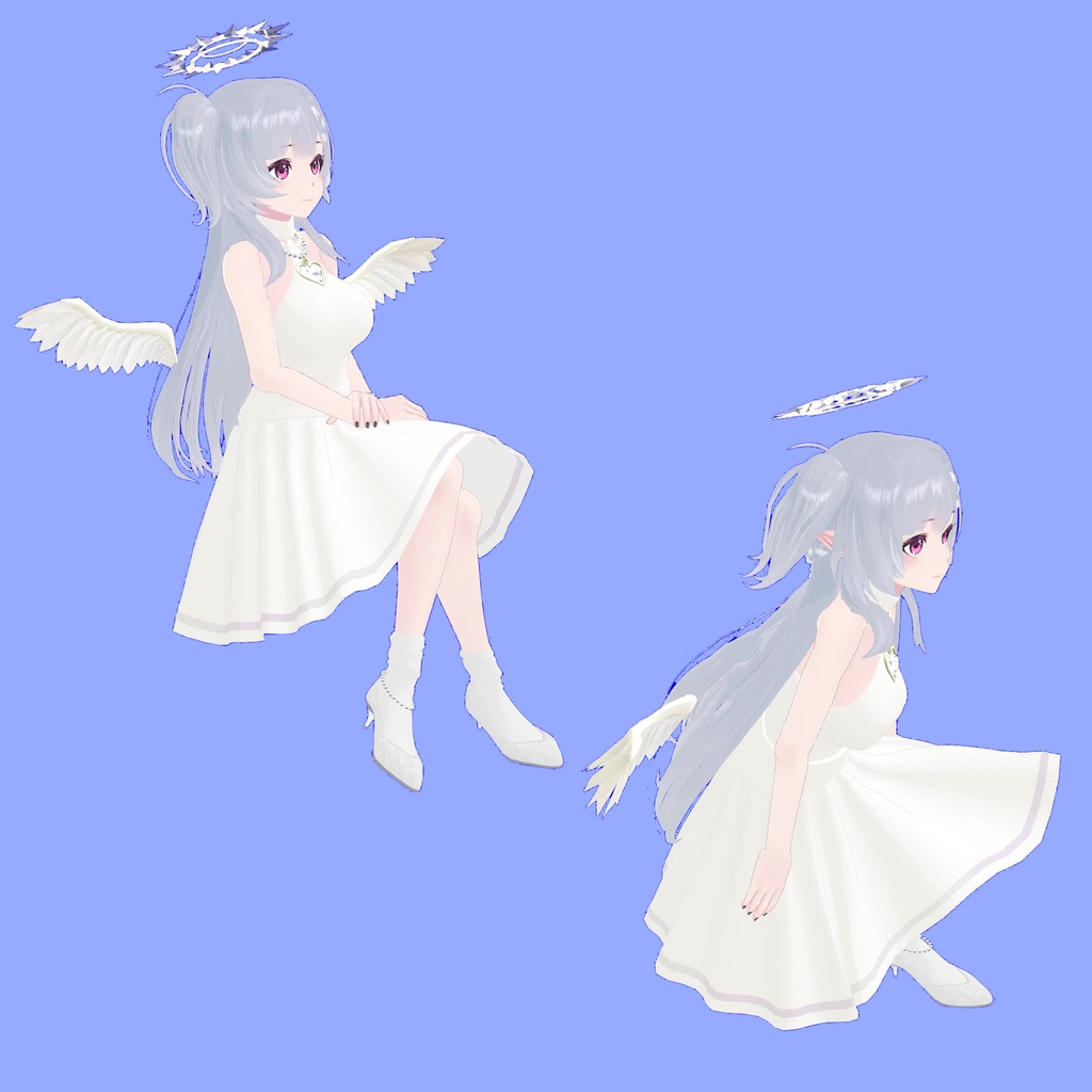 【VRchat想定・PB】 天使コスチュームセット 【アティナ専用】【physbone】