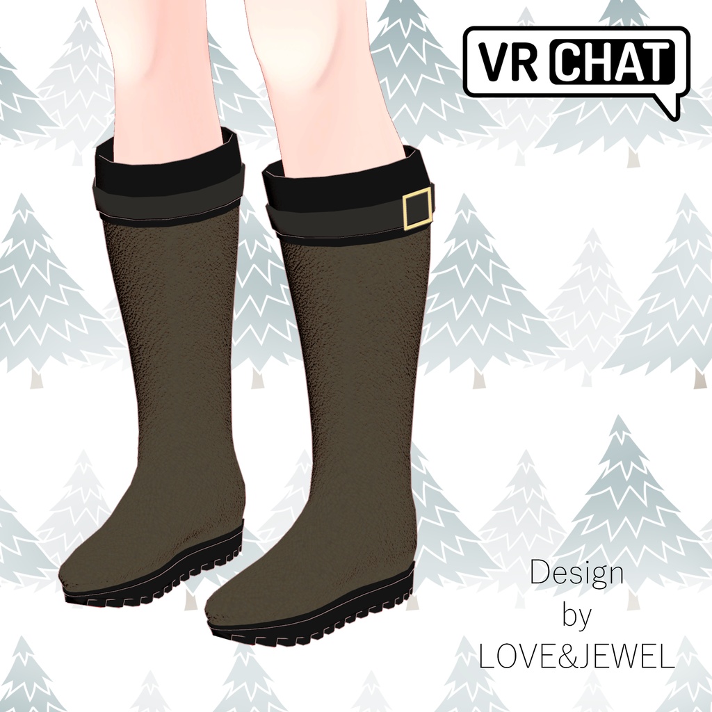 【VRchat想定】ベルト付きカジュアルブーツ【舞夜・チセ・ソレイル専用】