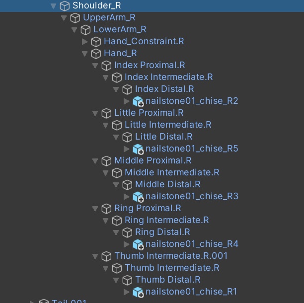 【VRchat想定】調整済みprefab入りネイルストーンセット 【舞夜専用・チセ専用】