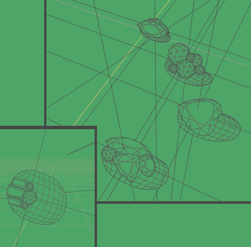 【VRchat想定】調整済みprefab入りネイルストーンセット 【舞夜専用・チセ専用】