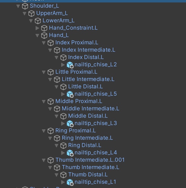 【VRchat想定】調整済みprefab入りネイルチップセット 【チセ専用】