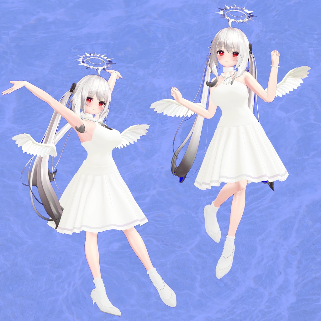 【VRchat想定・PB】 天使コスチュームセット 【舞夜専用】【physbone】