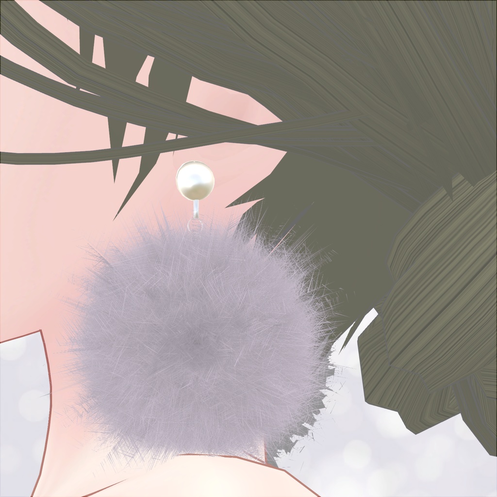 【VRchat想定・汎用・PB】揺れるイヤリング・ピアス5種+2色セット【physbone】