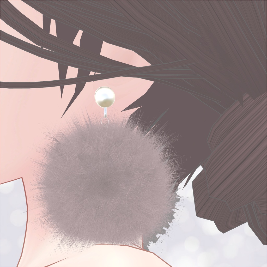 【VRchat想定・汎用・PB】揺れるイヤリング・ピアス5種+2色セット【physbone】