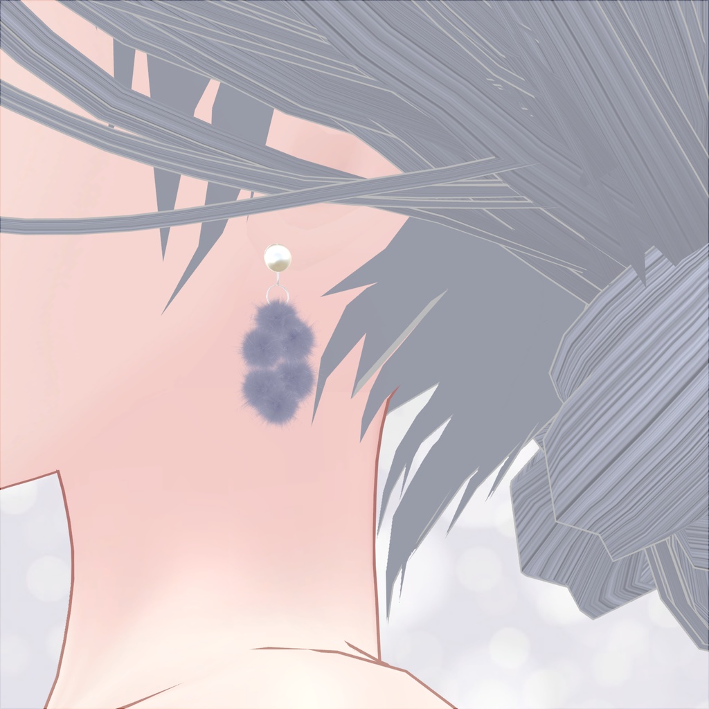 【VRchat想定・汎用・PB】揺れるイヤリング・ピアス5種+2色セット【physbone】