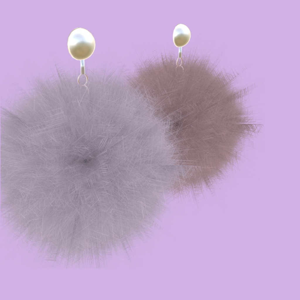 【VRchat想定・汎用・PB】揺れるイヤリング・ピアス5種+2色セット【physbone】