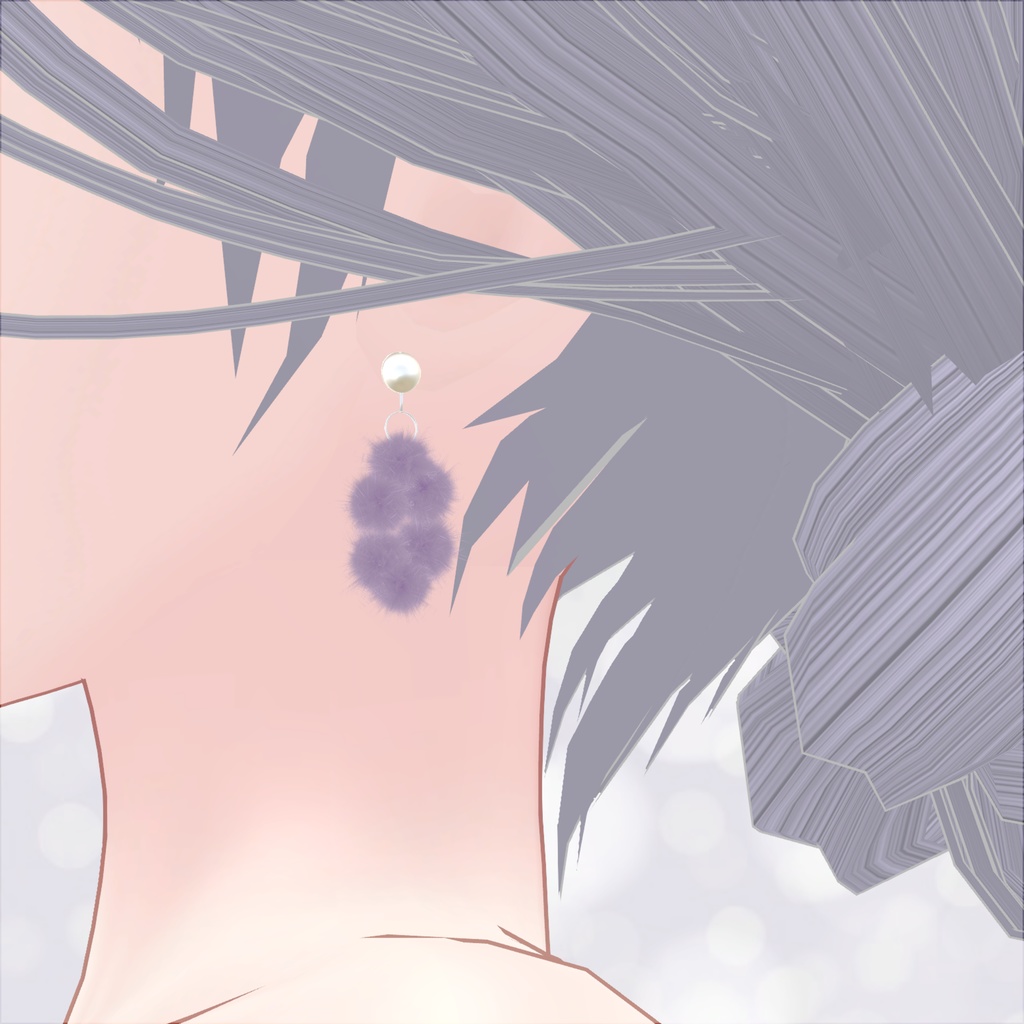 【VRchat想定・汎用・PB】揺れるイヤリング・ピアス5種+2色セット【physbone】