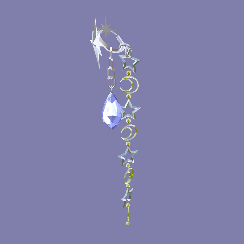 【VRchat想定・汎用・PB】揺れるケモミミ用ピアス・イヤリング【physbone】