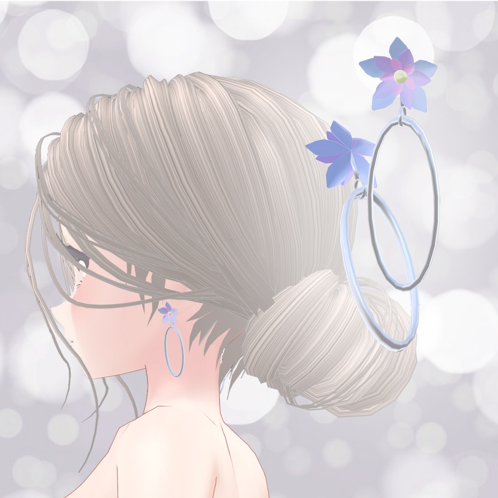 【VRchat想定・試着用無料版・PB】揺れるイヤリング【physbone】