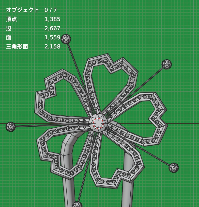 【VRchat想定・汎用】桜のかんざし・レースの髪飾りのおまけつき hair-accessories001