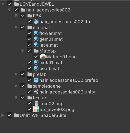 【VRchat想定・汎用】花とレースの髪飾り・かんざし hair-accessories002